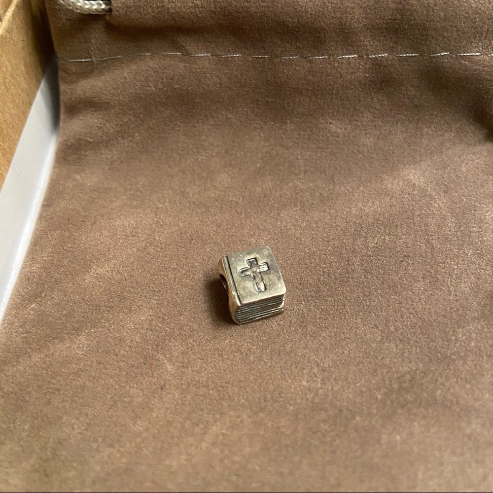 Pandora Silver Bible Charm with Cross